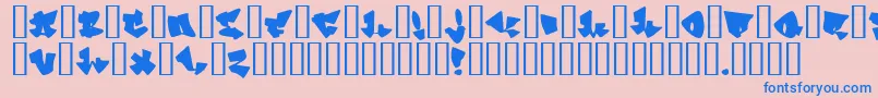 homeboy Font – Blue Fonts on Pink Background