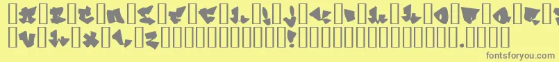 homeboy Font – Gray Fonts on Yellow Background