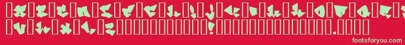 homeboy Font – Green Fonts on Red Background