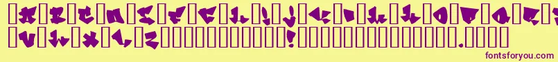 homeboy Font – Purple Fonts on Yellow Background