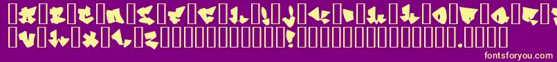 homeboy Font – Yellow Fonts on Purple Background