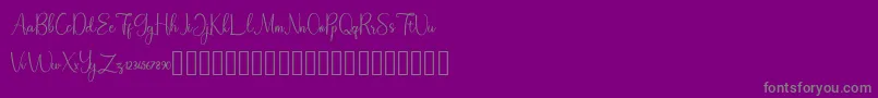 Homegarden Demo Font – Gray Fonts on Purple Background