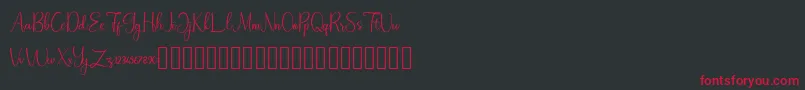 Homegarden Demo Font – Red Fonts on Black Background