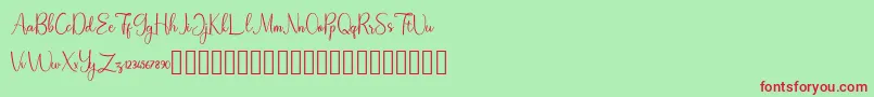 Homegarden Demo Font – Red Fonts on Green Background