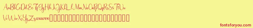 Homegarden Demo Font – Red Fonts on Yellow Background