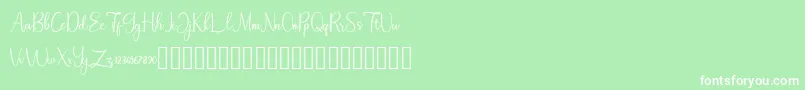フォントHomegarden Demo – 緑の背景に白い文字