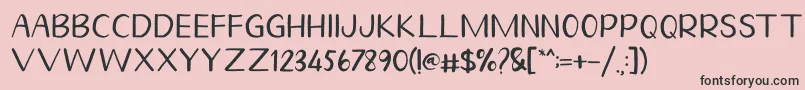 フォントHomegarden Sans – ピンクの背景に黒い文字