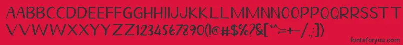 Homegarden Sans Font – Black Fonts on Red Background