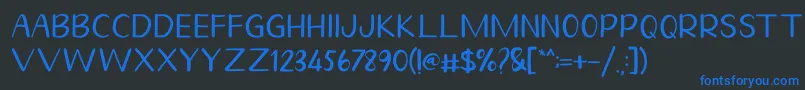 Homegarden Sans Font – Blue Fonts on Black Background