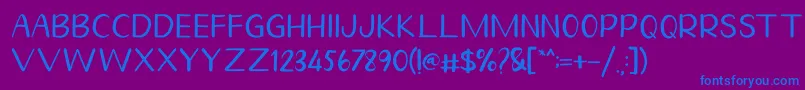 Шрифт Homegarden Sans – синие шрифты на фиолетовом фоне