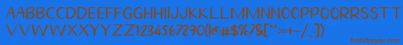 Шрифт Homegarden Sans – коричневые шрифты на синем фоне