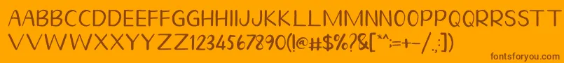 Homegarden Sans Font – Brown Fonts on Orange Background