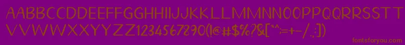 Homegarden Sans-fontti – ruskeat fontit violetilla taustalla