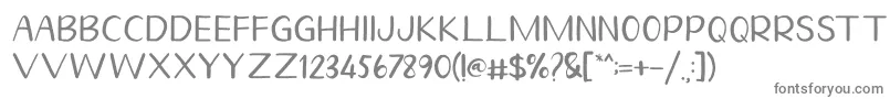 フォントHomegarden Sans – 白い背景に灰色の文字