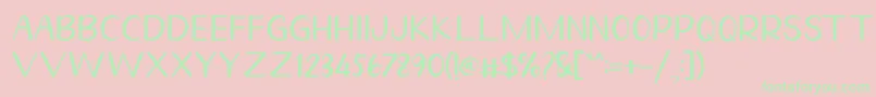 フォントHomegarden Sans – ピンクの背景に緑の文字
