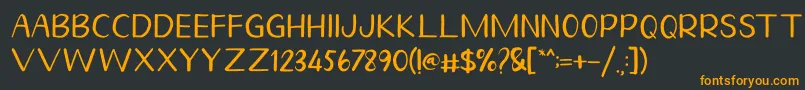 Homegarden Sans Font – Orange Fonts on Black Background