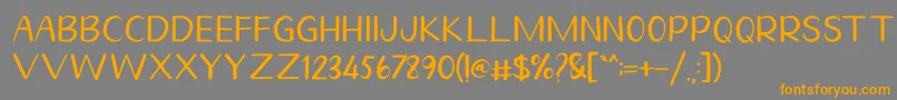 フォントHomegarden Sans – オレンジの文字は灰色の背景にあります。