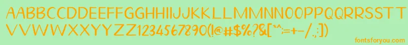 Homegarden Sans Font – Orange Fonts on Green Background