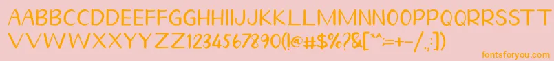 Homegarden Sans Font – Orange Fonts on Pink Background