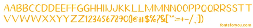 Шрифт Homegarden Sans – оранжевые шрифты на белом фоне