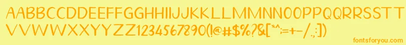 Homegarden Sans Font – Orange Fonts on Yellow Background