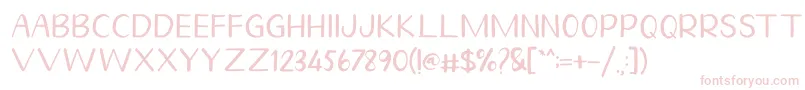 Шрифт Homegarden Sans – розовые шрифты на белом фоне