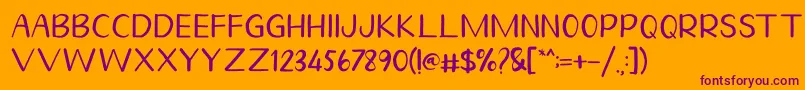 Homegarden Sans-Schriftart – Violette Schriften auf orangefarbenem Hintergrund
