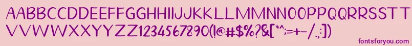 Шрифт Homegarden Sans – фиолетовые шрифты на розовом фоне