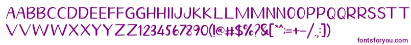 フォントHomegarden Sans – 紫色のフォント