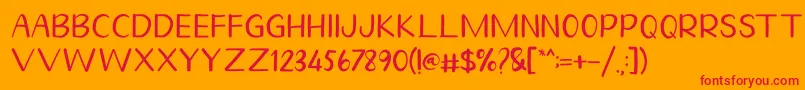 Homegarden Sans Font – Red Fonts on Orange Background