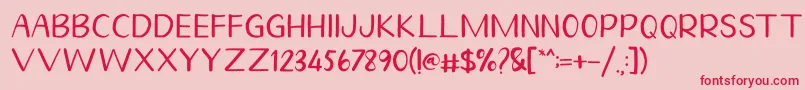 Homegarden Sans Font – Red Fonts on Pink Background