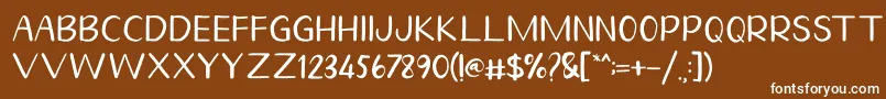 Шрифт Homegarden Sans – белые шрифты на коричневом фоне