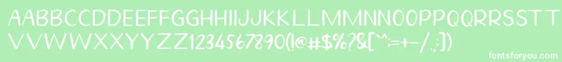 Homegarden Sans Font – White Fonts on Green Background
