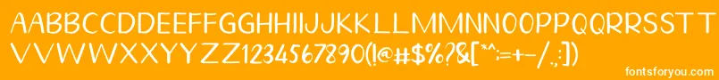 Шрифт Homegarden Sans – белые шрифты на оранжевом фоне