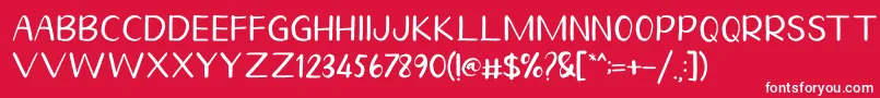 Homegarden Sans Font – White Fonts on Red Background