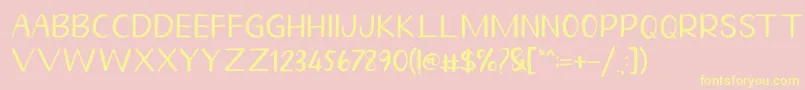 Шрифт Homegarden Sans – жёлтые шрифты на розовом фоне