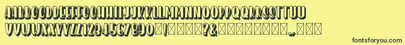 HomenuliShadow Font – Black Fonts on Yellow Background