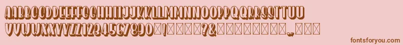 HomenuliShadow Font – Brown Fonts on Pink Background