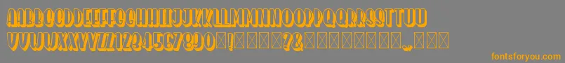 HomenuliShadow Font – Orange Fonts on Gray Background