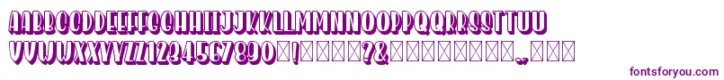 HomenuliShadow Font – Purple Fonts on White Background