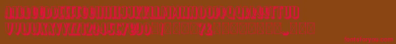 HomenuliShadow Font – Red Fonts on Brown Background