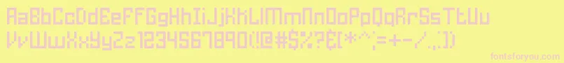 Homespun Font – Pink Fonts on Yellow Background