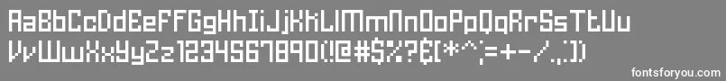 Homespun Font – White Fonts on Gray Background
