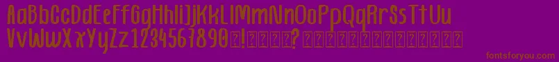 Homestay Demo Font – Brown Fonts on Purple Background