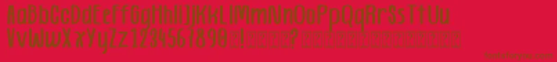 Homestay Demo Font – Brown Fonts on Red Background