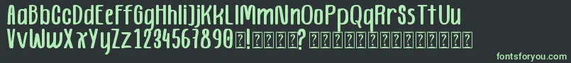 フォントHomestay Demo – 黒い背景に緑の文字