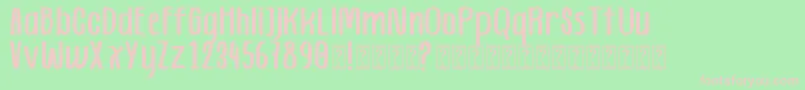Homestay Demo Font – Pink Fonts on Green Background