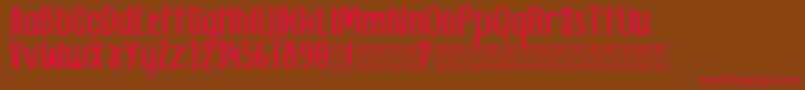 Homestay Demo Font – Red Fonts on Brown Background