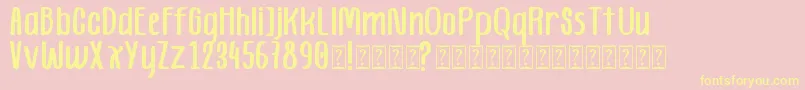 Homestay Demo Font – Yellow Fonts on Pink Background