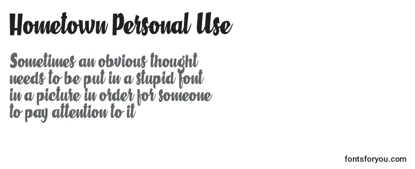 Hometown Personal Use Font